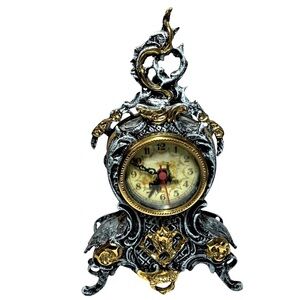 Vintage Junghans Heavy Brass Table Mantle Clock Ornate Baroque works